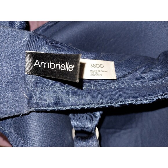 Ambrielle Everyday Full Coverage Bra 38DD Navy Floral - Picture 3 of 4
